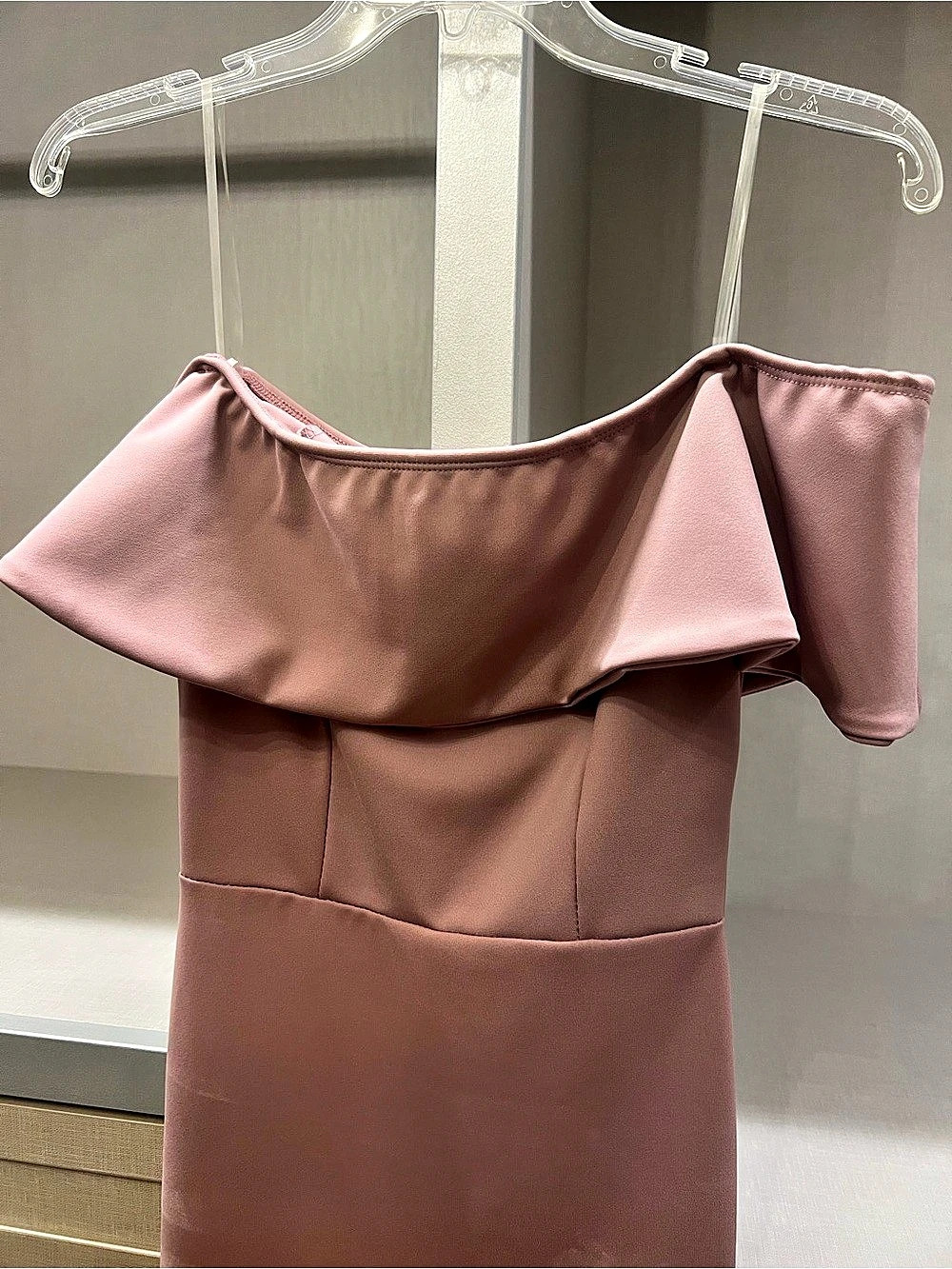 Aritzia Pink Off-Shoulder Midi Dress New - Picture 2 of 3